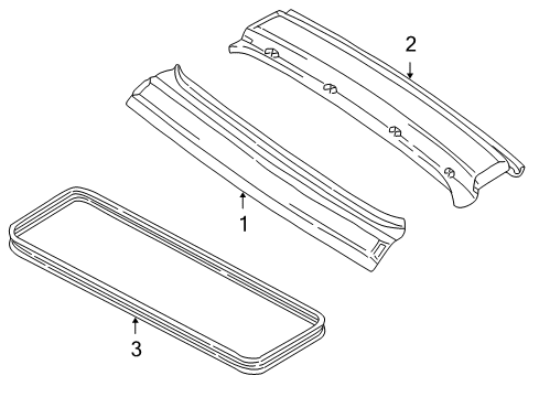 2001 Chevy Tracker Weatherstrip Diagram for 30022440
