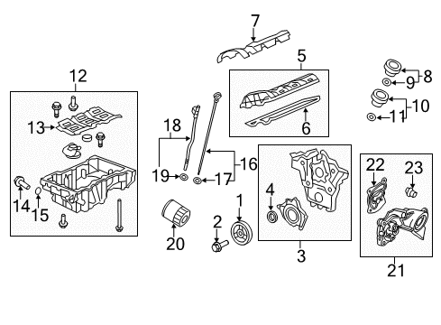 2015 GMC Terrain Engine Parts & Mounts, Timing, Lubrication System Diagram 2 - Thumbnail