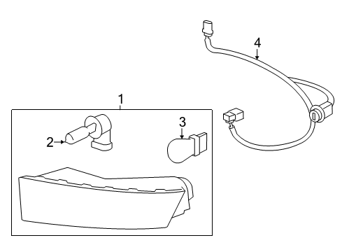 2012 Cadillac Escalade Fog & Signal Lamps Diagram