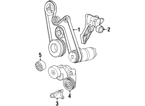 1999 Pontiac Bonneville Belts & Pulleys Diagram