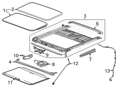 2016 Chevy Silverado 2500 HD Sunroof Diagram