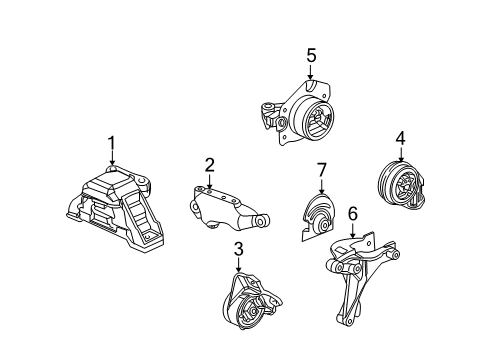 2006 Saturn Ion Engine & Trans Mounting Diagram