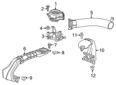 2016 Buick LaCrosse Inlet Duct Diagram for 22819382