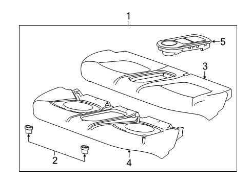 2015 Chevy Spark EV Rear Seat Components Diagram