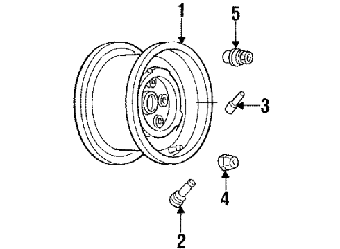 1994 GMC C3500 Wheels, Covers & Trim Diagram