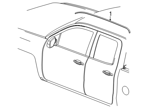 2016 Chevy Silverado 2500 HD Exterior Trim - Cab Diagram