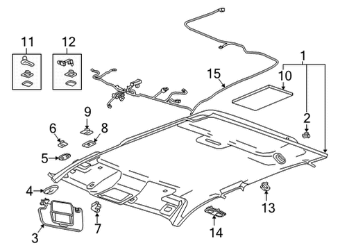 2022 Chevy Silverado 2500 HD Interior Trim - Cab Diagram 2 - Thumbnail