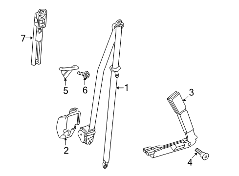 2009 Pontiac G8 Seat Belt Diagram
