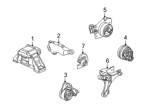 2004 Saturn Ion Engine & Trans Mounting Diagram