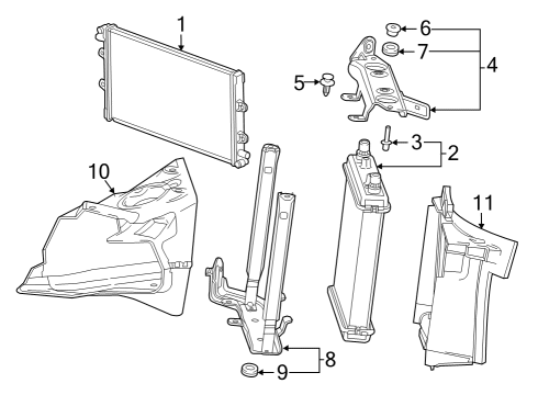 2022 Chevy Camaro Radiator & Components Diagram
