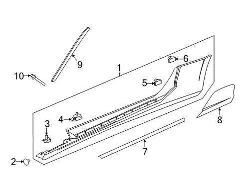 2022 Chevy Camaro Exterior Trim - Pillars Diagram