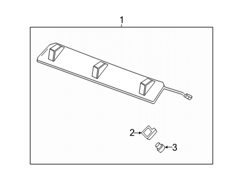 2023 GMC Hummer EV Pickup Roof Lamps - Front Lamps Diagram