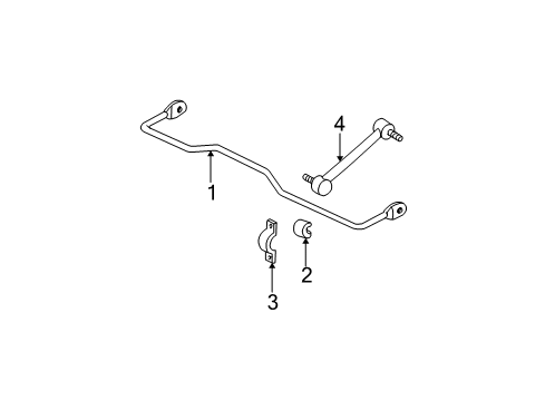 2007 Chevy Impala Rear Suspension Components, Stabilizer Bar Diagram
