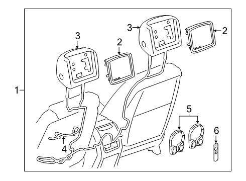 2024 Cadillac XT6 Entertainment System Components Diagram