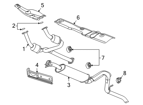 2007 Buick Rainier Exhaust Components Diagram