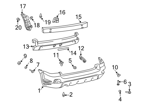 2004 Pontiac Vibe Rear Bumper Diagram