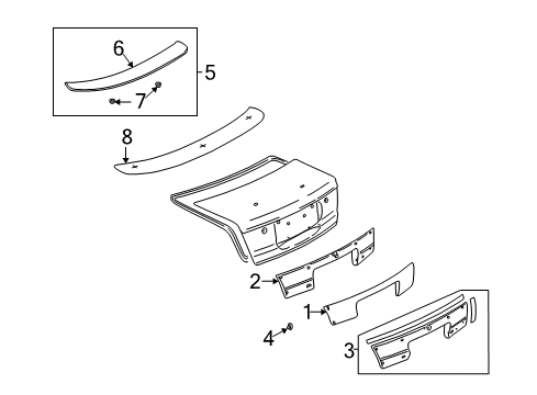 2001 Saturn L200 Nameplate, Rear Diagram for 22697628
