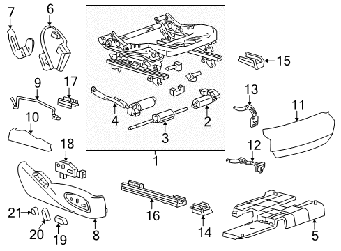 2016 Cadillac CTS Inner Finish Panel Bracket, Front Diagram for 13585681