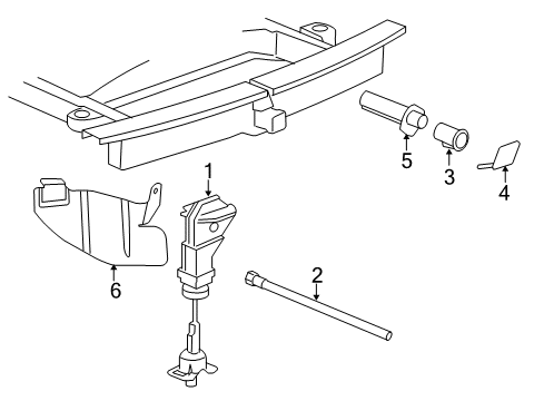 2017 GMC Yukon Spare Tire Carrier Diagram