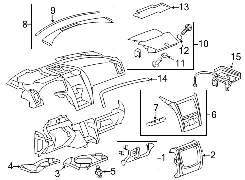 2017 Chevy Traverse Cluster & Switches, Instrument Panel Diagram