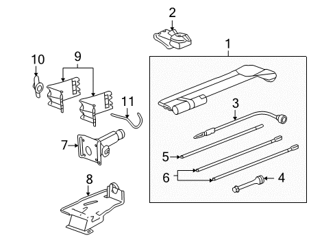 2007 Chevy Silverado 2500 HD Jack & Components Diagram