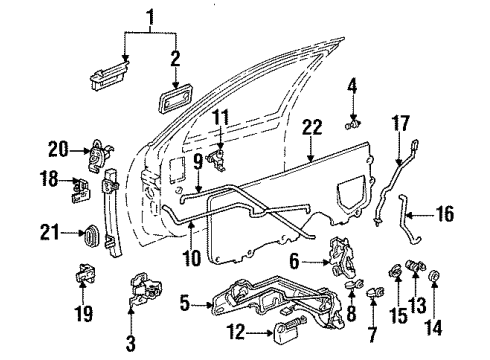 1994 Buick Regal Door & Components Diagram