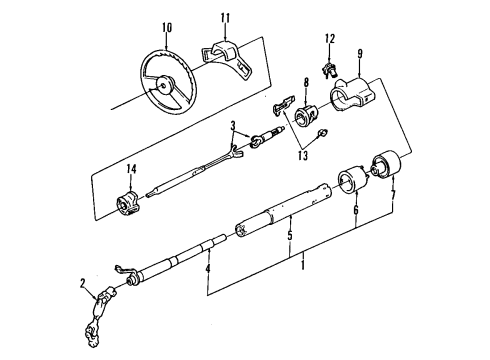 1993 Chevy G20 Steering Column, Steering Wheel Diagram