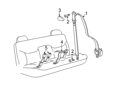 2006 Chevy Silverado 1500 Rear Seat Belts Diagram