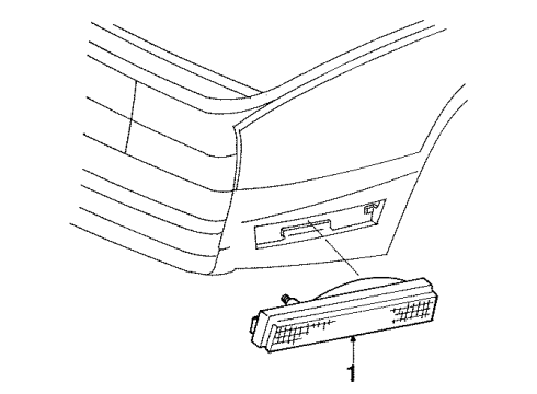 1990 Cadillac Seville Corner & Side Marker Lamps Diagram