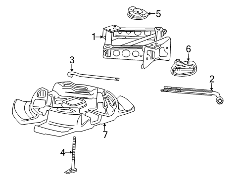 2012 Cadillac SRX Jack & Components Diagram