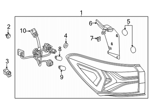 2024 Chevy Trailblazer Tail Lamps Diagram