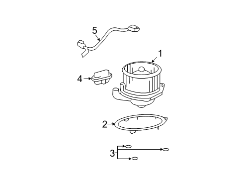 2004 Pontiac Vibe Blower Motor & Fan Diagram