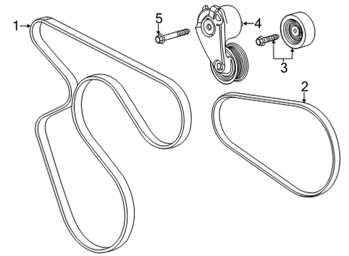 2023 GMC Sierra 2500 HD Belts & Pulleys Diagram