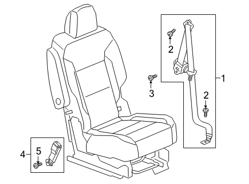 2022 Buick Enclave Second Row Seat Belts Diagram