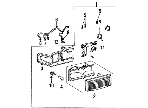 1998 Cadillac DeVille Bulbs Diagram