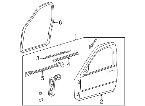 2004 Oldsmobile Alero Front Door Diagram