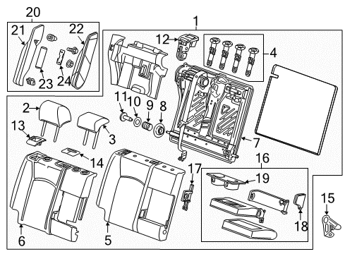 2017 Buick Verano Rear Seat Components Diagram