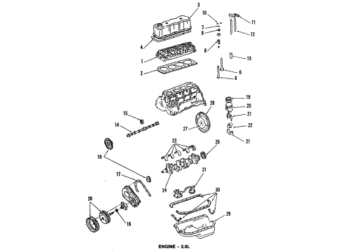 1993 Chevy S10 Piston Rings Diagram for 10037199