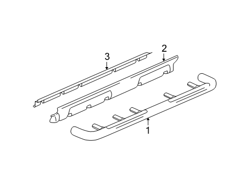 2002 Cadillac Escalade EXT Exterior Trim - Pillars, Rocker & Floor Diagram