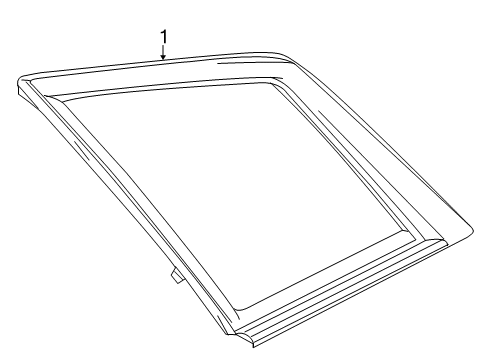 2012 Cadillac SRX Quarter Panel - Glass & Hardware Diagram