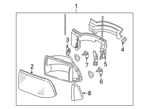 1996 Oldsmobile Bravada Bulbs Diagram