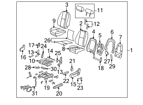 2009 Cadillac Escalade EXT Heated Seats Diagram 1 - Thumbnail