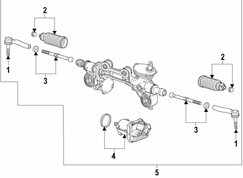 2023 Chevy Silverado 1500 Steering Column & Wheel, Steering Gear & Linkage Diagram