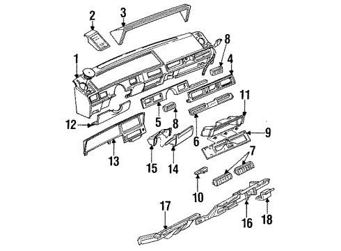 1984 Oldsmobile Cutlass Ciera Speaker, Front Diagram for 16134073
