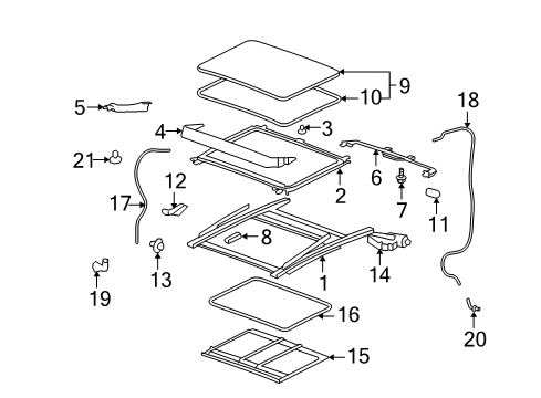 2008 Saturn Aura Sunroof Diagram