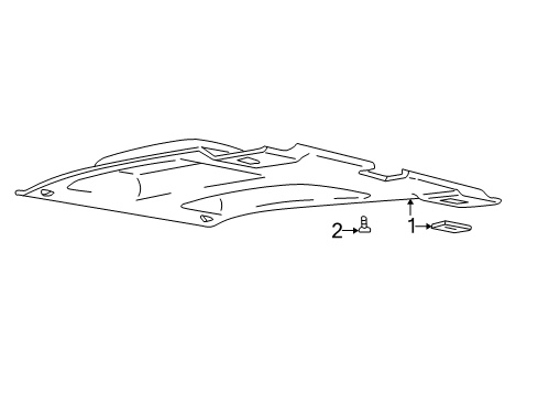 1999 Chevy Camaro Interior Trim - Roof Diagram