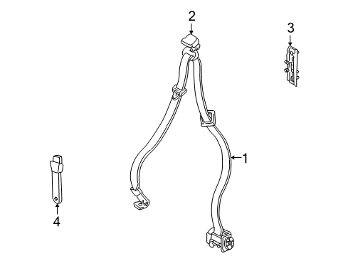 2005 Pontiac Montana Front Seat Belts Diagram