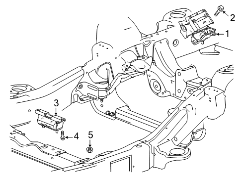 2015 Chevy Silverado 1500 Engine & Trans Mounting Diagram
