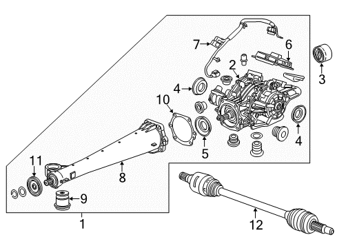 2020 Cadillac XT5 Differential Assembly Diagram for 85660248