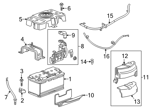 2017 Cadillac CT6 Distribution Box Diagram for 84442963